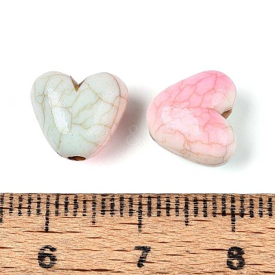 Crackle Opaque Acrylic Beads OACR-N152-02-1