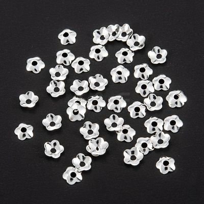 5-Petal Brass Bead Cap KK-D063-13S-1