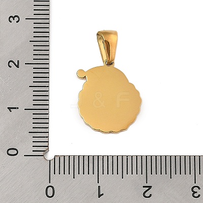 Christmas Theme 304 Stainless Steel Pendants STAS-R007-01O-G-1