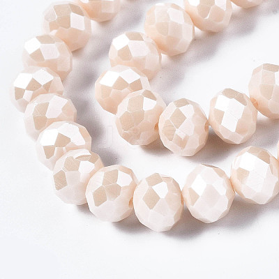 Electroplate Glass Beads Strands EGLA-A034-P1mm-A17-1