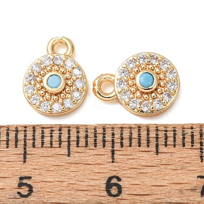 Brass Micro Pave Cubic Zirconia Charms CU-K002-01B-01-1