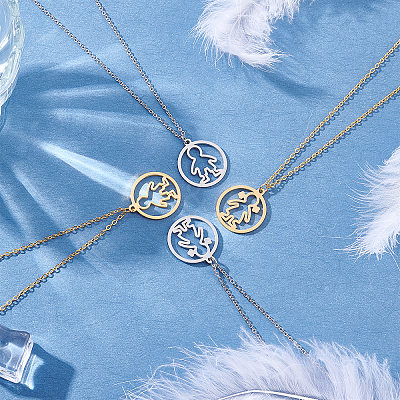 304 Stainless Steel Pendants STAS-UN0012-98-1