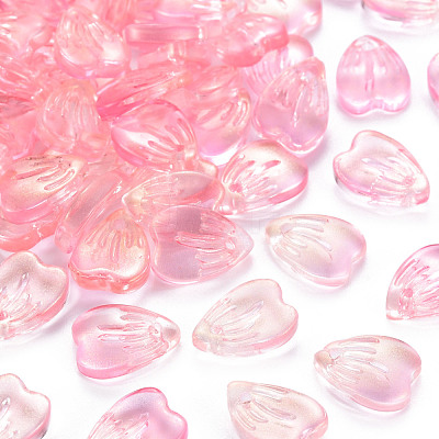 Transparent Spray Painted Glass Charms GLAA-S190-020A-05-1