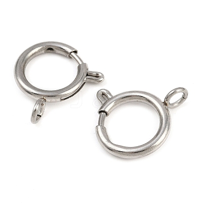 304 Stainless Steel Spring Ring Clasps LS-STAS-B095-05G-P-1