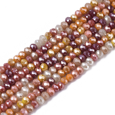 Electroplate Glass Beads Strands EGLA-S192-001A-A03-1