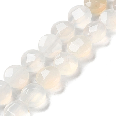 Natural White Agate Beads Strands G-K357-B16-01-1