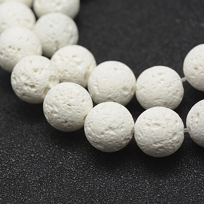 Unwaxed Natural Lava Rock Beads Strands X-G-J367-01-6mm-1