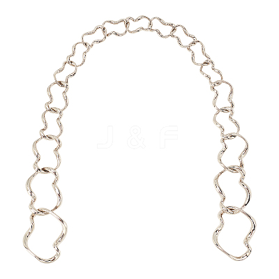 Zinc Alloy Curb Chain Bag Tape PALLOY-WH0079-10P-RS-1