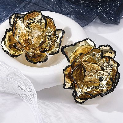 Alloy & Iron Stud Earrings EJEW-M075-05G-1