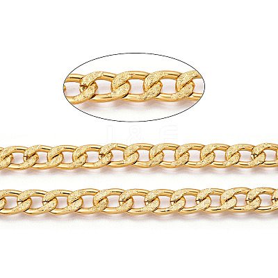 Aluminium Textured Cuban Link Chains CHA-T001-41G-1