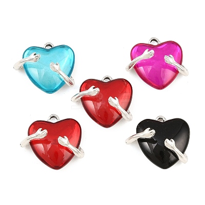 Alloy & Glass Pendants GL-CBA1C07-01AS-1