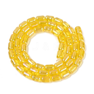 Electroplate Transparent Glass Beads Strands LS-EGLA-Q132-03A-A03-1