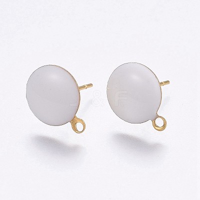 Ion Plating(IP) 304 Stainless Steel Stud Earring Findings LS-X-STAS-P203-A06-02-1