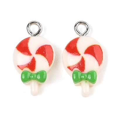 Christmas Theme Opaque Resin Pendants RESI-S08-02L-1