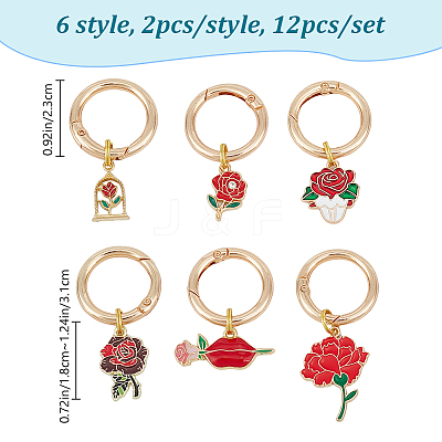 12Pcs 6 Style Alloy Shoes Charms HJEW-DR00127-1
