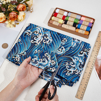 Japanese Style Cotton Fabric DIY-WH0589-004B-03-1