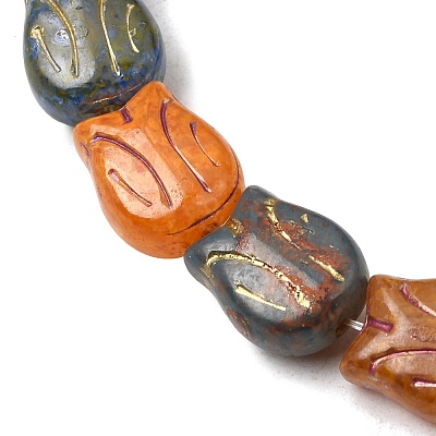 Painted Glass Beads Strands GLAA-Z021-20-1
