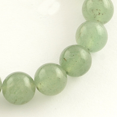 Natural Gemstone Green Aventurine Round Bead Strands G-R265-8mm-1