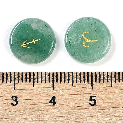Natural Green Aventurine Pendants G-K359-04B-1