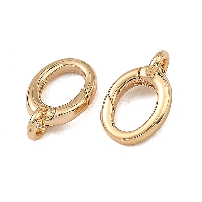 SHEGRACE Brass Spring Gate Rings XGRQ58246-764G-1