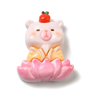 Cute Opaque Resin Cabochons RESI-L040-05F-1
