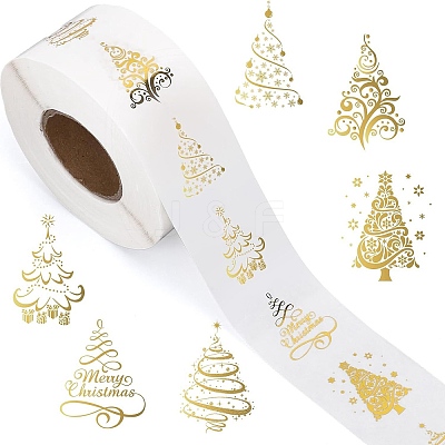 Christmas Self-Adhesive Paper Stickers X-DIY-A062-01C-1