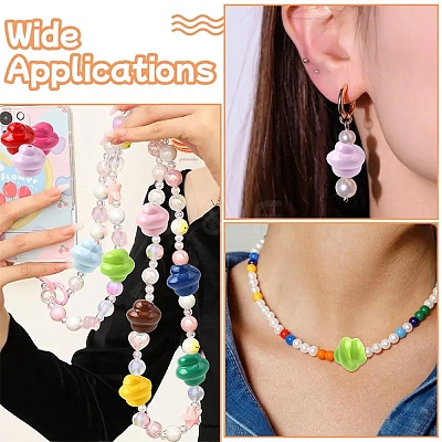 30Pcs Opaque Acrylic Beads OACR-YW0003-87A-1