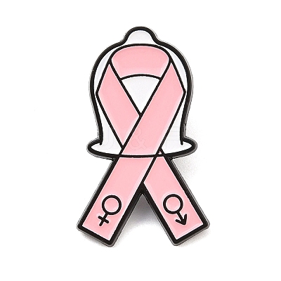 Protecting Awareness Ribbon Enamel Pins LS-JEWB-C048-03B-EB-1