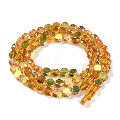 Transparent Electroplate Glass Beads Strands GLAA-Q099-D01-05-1