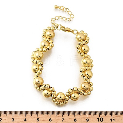 Brass Beads Bracelets for Women BJEW-D317-04G-1