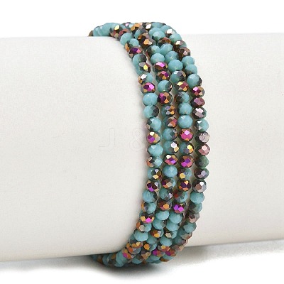 Electroplate Glass Beads Stradns EGLA-H114-02A-09-1