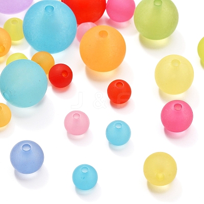 153 Pcs 5 Style Transparent Acrylic Ball Beads FACR-YW0001-03-1