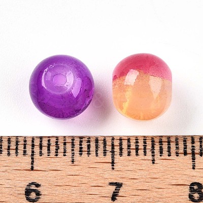 Baking Paint Imitation Jade Glass Beads DGLA-S115-8mm-MY-1