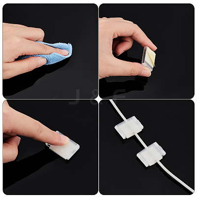 Plastic Cable Management Clips AJEW-WH0250-40-1