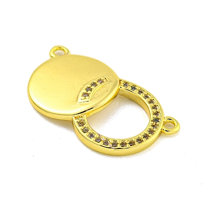 Real 18K Gold Plated Brass Micro Pave Cubic Zirconia Pendants KK-R159-42G-1