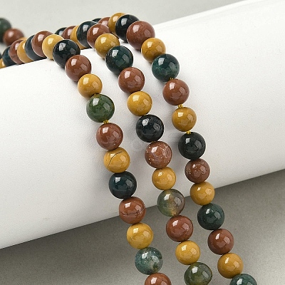 Natural Mixed Gemstone Beads Strands G-P574-A01-6mm-1