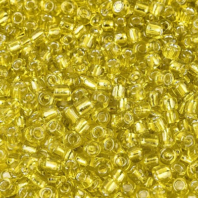 6/0 Round Silver Lined Round Hole Glass Seed Beads X-SEED-A005-4mm-30-1