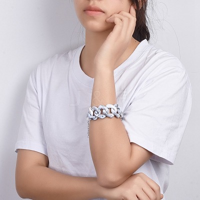 Imitation Gemstone Style Acrylic Bracelets BJEW-JB04583-1