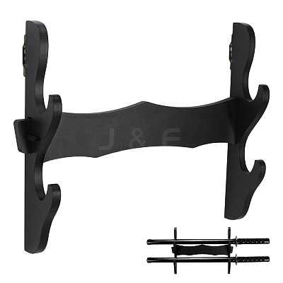 2-Tier MDF Board Wall Mounted Sword Display Rack ODIS-WH0043-256A-1