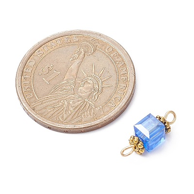 Glass Connector Charms PALLOY-JF02364-01-1
