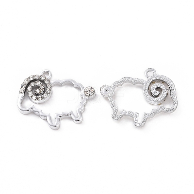 Alloy Crystal Rhinestone Pendants ALRI-C008-26P-1