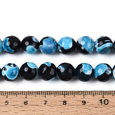 Dyed & Heated Natural Fire Crackle Agate Beads Strands G-N359-01B-05-1