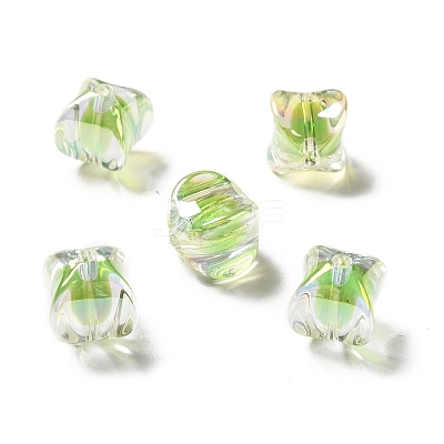 Two Tone UV Plating Rainbow Iridescent Acrylic Beads LS-TACR-D010-04D-1