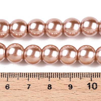 Baking Paint Glass Pearl Round Bead Strands HY-Q003-10mm-11-1