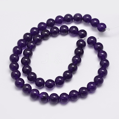 Natural Malaysia Jade Bead Strands G-A146-8mm-A01-1