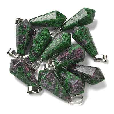 Dyed Natural Marble Pointed Pendants G-B127-15P-04-1