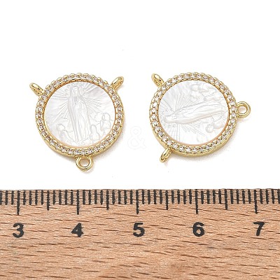Brass Micro Pave Clear Cubic Zirconia Chandelier Component Links CU-CBA5585-03G-02-1