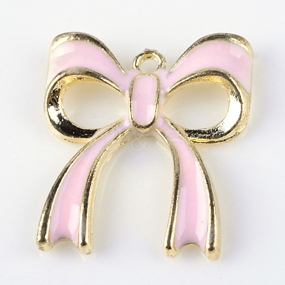 Bowknot Alloy Enamel Pendants ENAM-Q033-22B-1