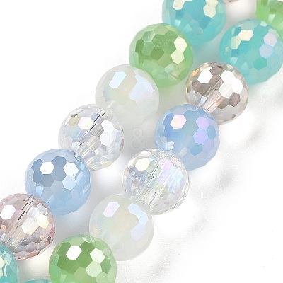 Electroplate Glass Bead Strands GLAA-Z006-01B-1