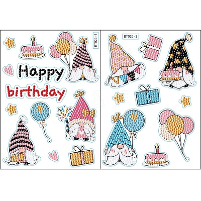 DIY Diamond Painting Sticker Kits DIAM-PW0003-036D-1